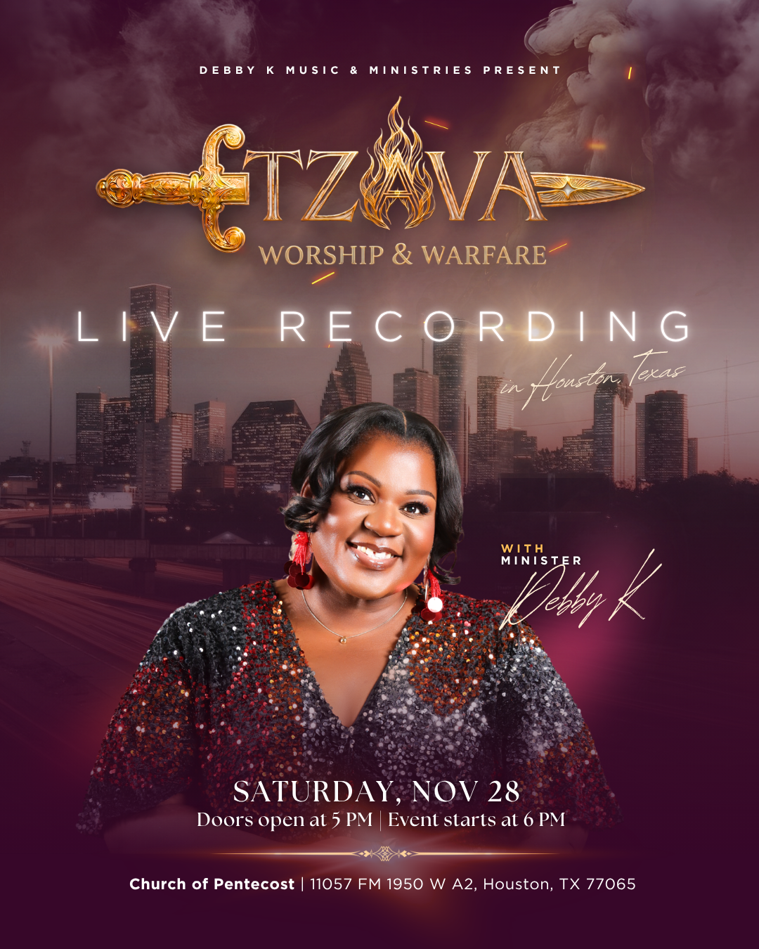 TZAVA Worship & Warfare Live Recording with Minister Debby K